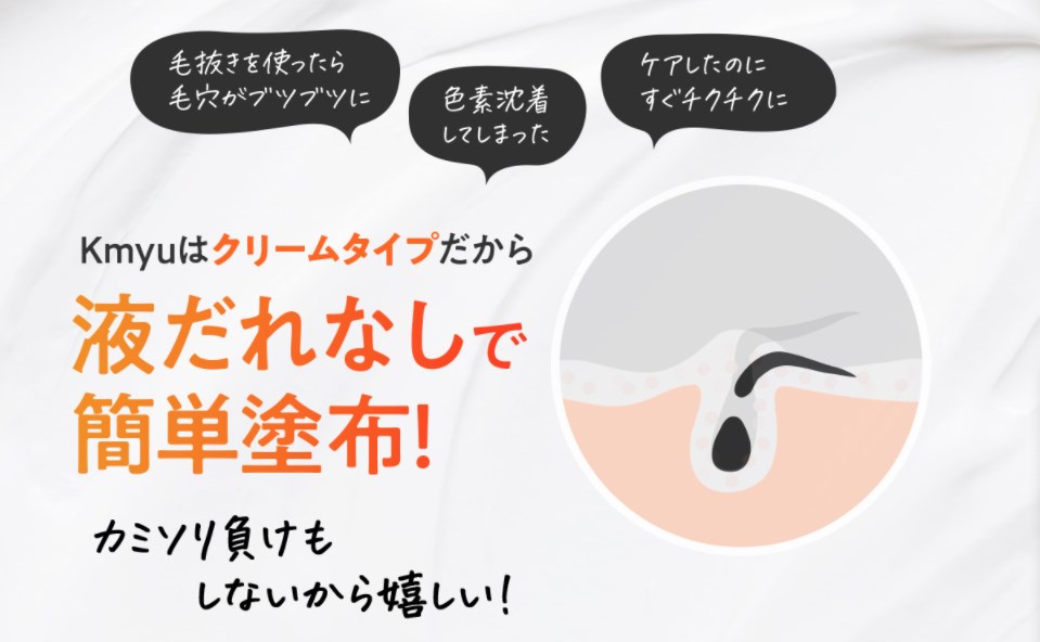 Kmyu(ケミュー)除毛クリーム,特徴,効果,どこで売ってる